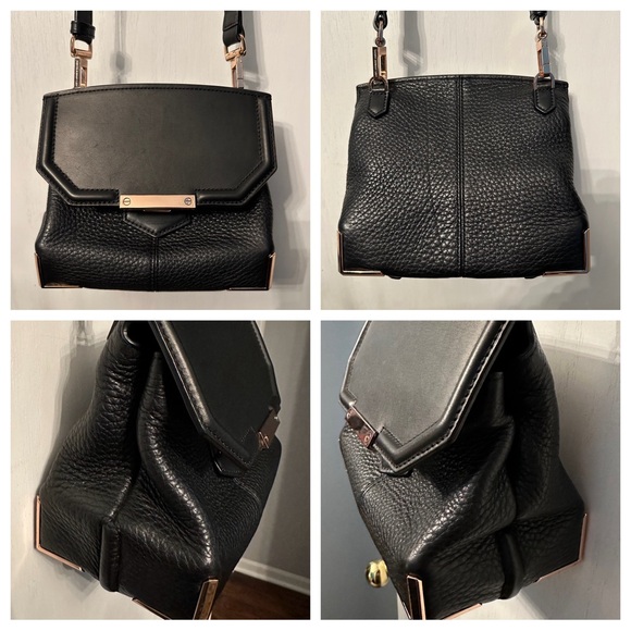 Alexander Wang Prism Crossbody in Black Leather with Rose Gold Accents - Picture 3 of 8